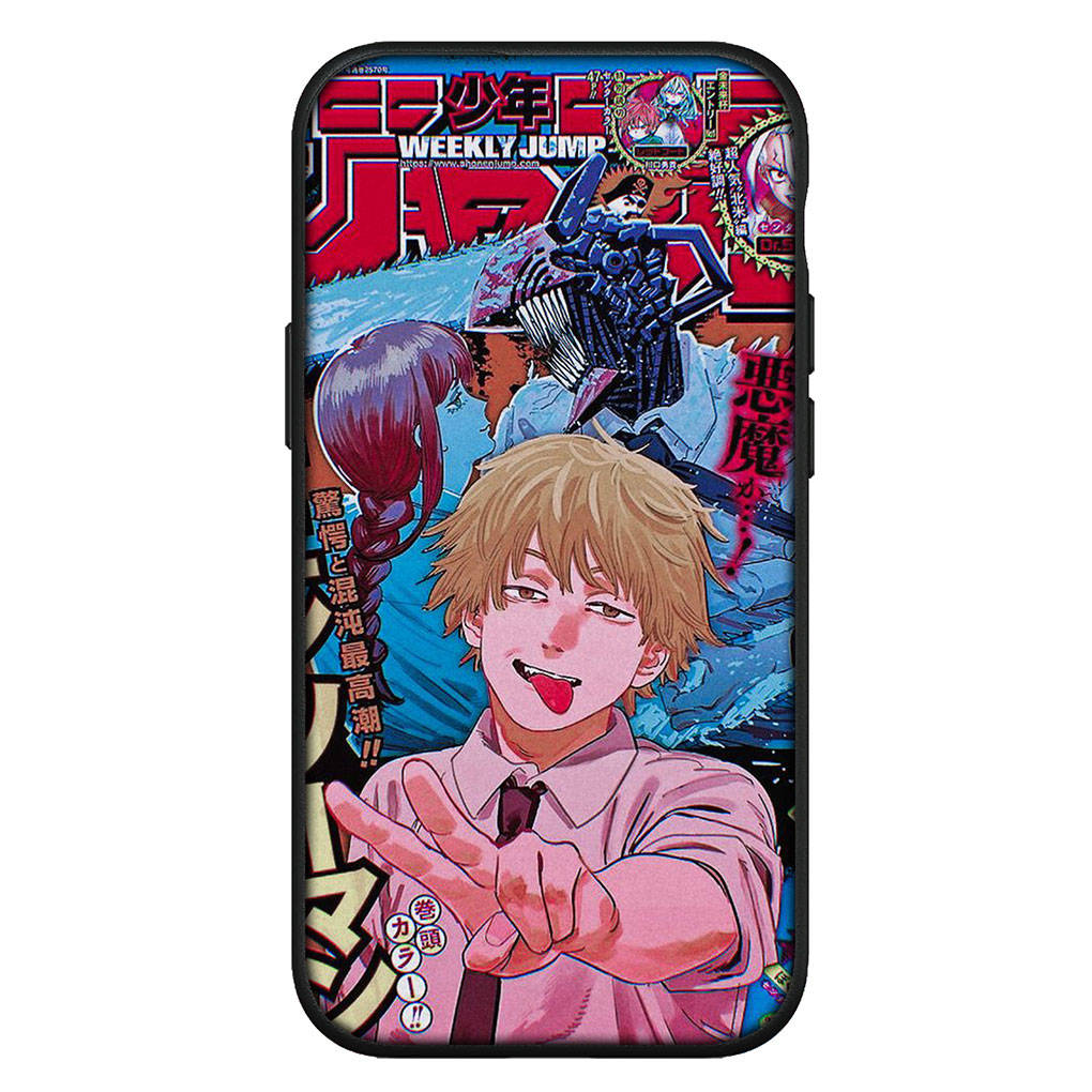 Чехол для iPhone 16 15 Xiaomi Redmi Note 14 13 12 11 Pro Max X 8 16e Samsung Galaxy S25 S24 S23 Moto OPPO Huawei Denji Makima Chainsaw Man Чехол для телефона