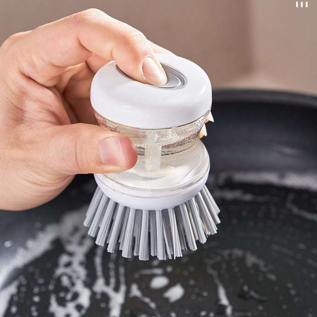 Щетка для мытья посуды с дозатором мыла, кухонная щетка для чистки посуды, кастрюль, сковородок, раковин, 1 щетка-дозатор для мыла, черный/прозрачный/белый