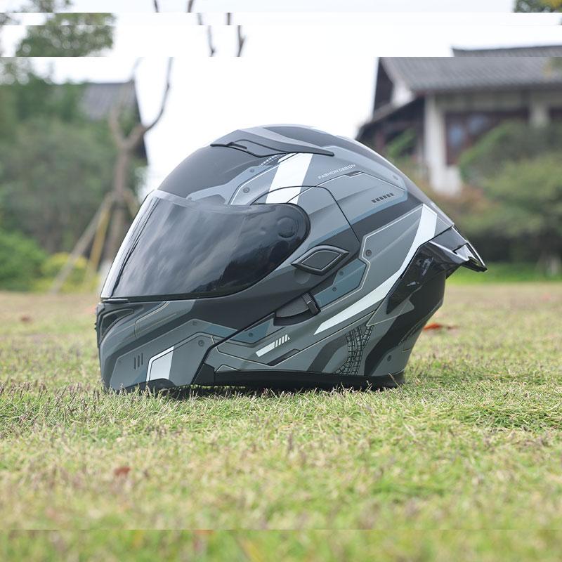 ORZ-Premium ABS Modular Motorcycle Helmet, Dual Internal & External Visor, Breathable Anti Impact Protective Gear for Riders