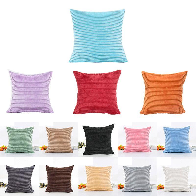 Cozy Supersoft Striped Corduroy Cushion Cover For Your Stylish Sofa