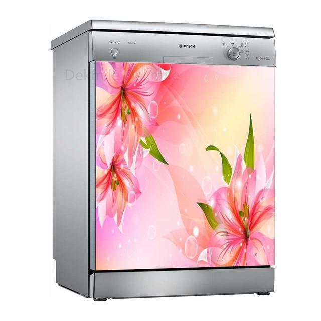 Чаша для мытья цветов, самоклеящиеся наклейки для посудомоечной машины, настенная дверная крышка, кухонные украшения, аксессуары, подарок, целая пленка, наклейка на обои