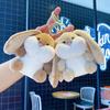 Подвеска-брелок Yousheng Doll Плюшевый брелок Мягкий брелок-подвеска с длинными ушами и металлической пряжкой, вращающейся на 360 градусов, Исцеляющий брелок