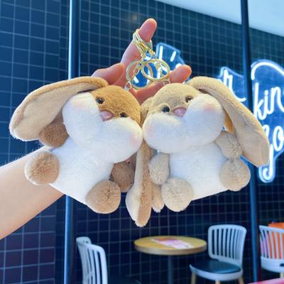 Подвеска-брелок Yousheng Doll Плюшевый брелок Мягкий брелок-подвеска с длинными ушами и металлической пряжкой, вращающейся на 360 градусов, Исцеляющий брелок