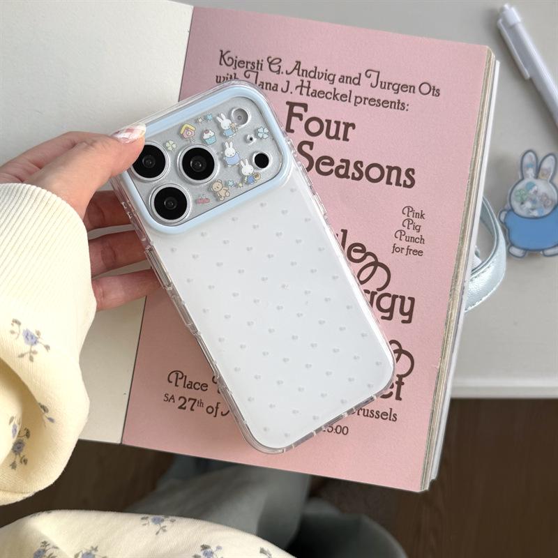 Очаровательный чехол-подставка в виде кролика для iPhone 17/16 Pro Max/15 Pro