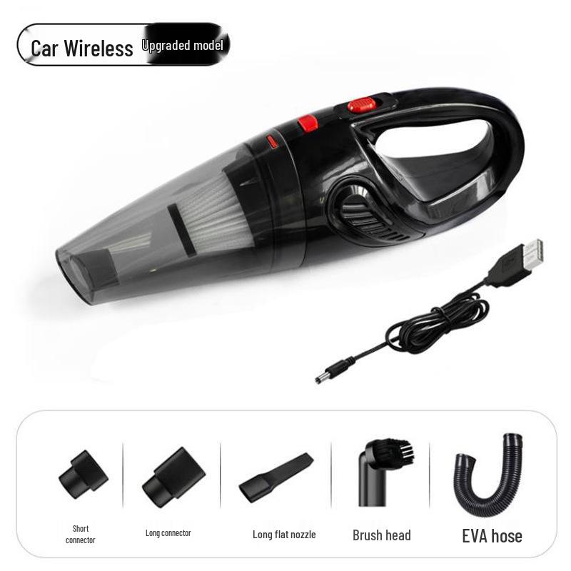 Перезаряжаемый беспроводной ручной автомобильный пылесос высокой мощности с сильным всасыванием для волос
