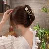Trendy Flowers Korean Style Elegant Metal Hair Claw Clip Women Charm Shark Alloy Hairpin Fashion Hair Accessories Female Girls