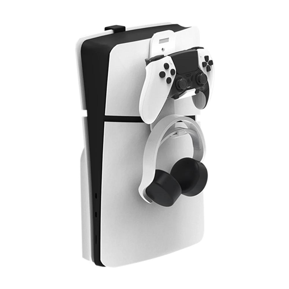 Wall Mount Storage Bracket For PS5 Slim Stand Space Saving Gamepad Headset Hook Display Holder for Playstation5 Slim Accessories