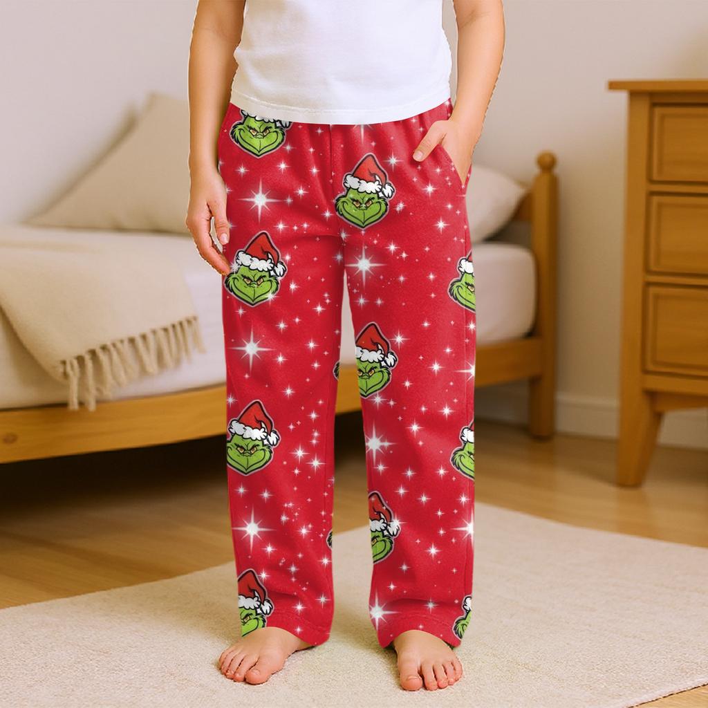 Fashionable Children's Versatile Print Pocket Casual Pants