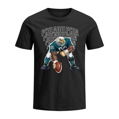 Европейские размеры Игровые футболки Philadelphia Eagles для мужчин - Футболки с коротким рукавом, Классический крой, Семейная одежда