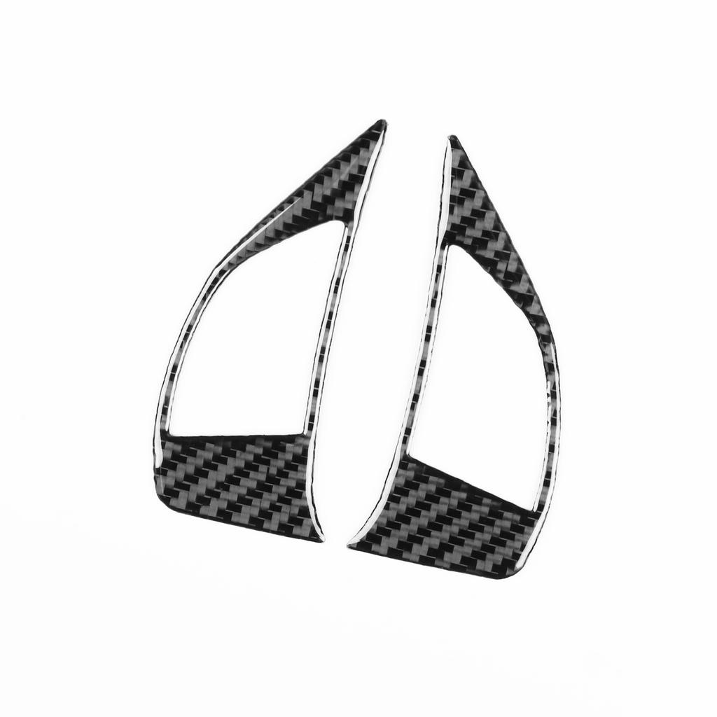 3Pcs Steering Wheel Accent Cover Trim Carbon Fiber Interior Moulding Sticker For Fiat 500 2012-15 Interior Accessories