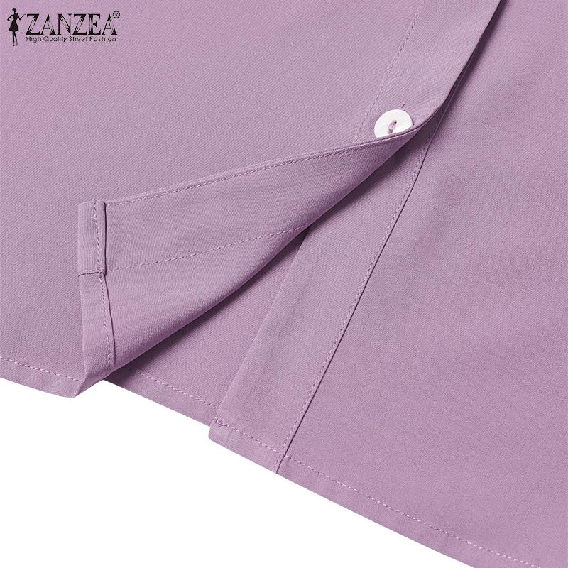 ZANZEA Весенние женские топы с открытыми плечами на тонких бретельках