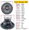 15-дюймовый мощный автомобильный и домашний Hi-Fi сабвуфер