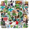 Minecraft 50pcs Game Stickers Pvc Waterproof Lapyop Bike Luggage Suitcase Decals