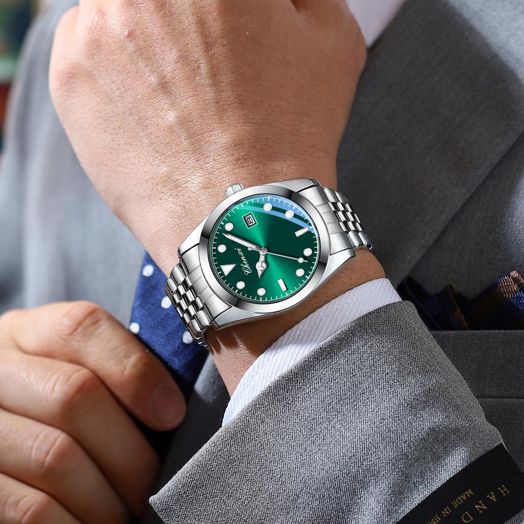 CHENXI Luxury Watch Collection Men's Watch Calendar Water-Resistant Luminous Stainless Steel Bracelet Quartz Men's Watches Gift