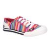 Womens/Ladies Jazzin Eden Stripe Lace Up Canvas Trainer