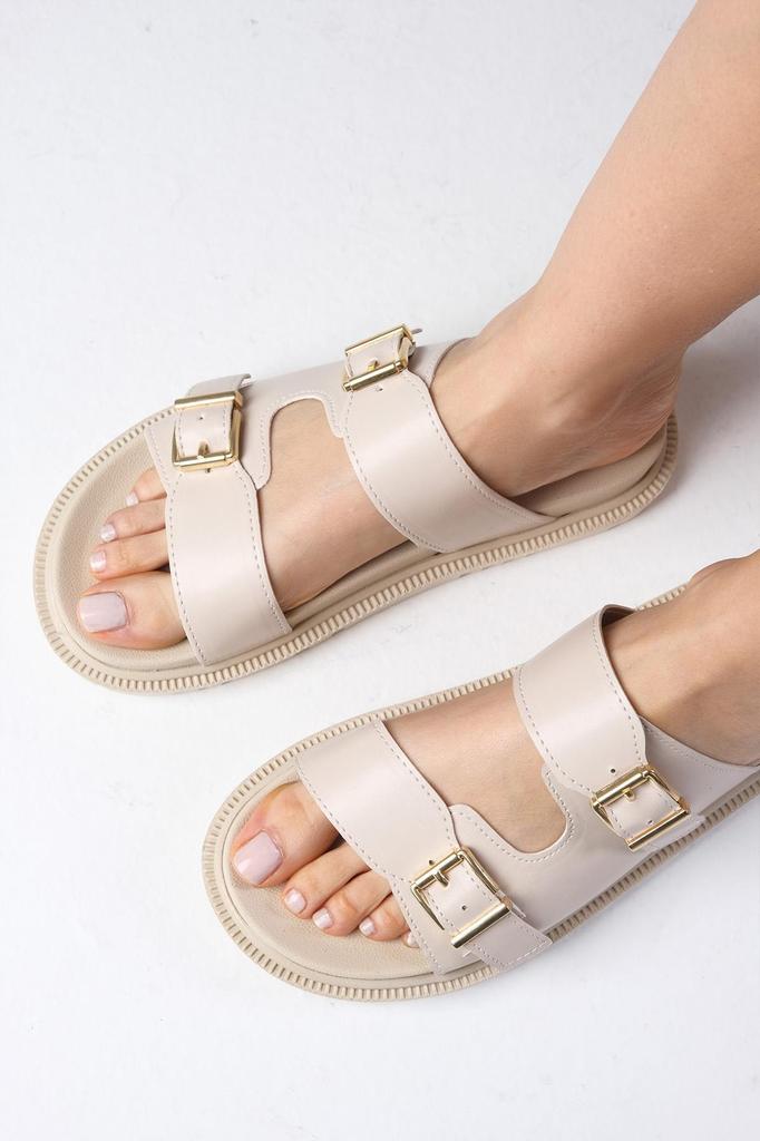 Женские летние повседневные тапочки Reese белого цвета на плоской подошве