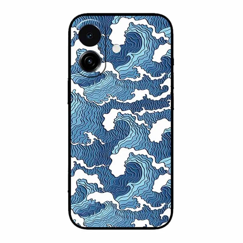Для iPhone 17 Чехол для телефона 3D Рельефный Цветок Черный ТПУ Силикон Мягкая Задняя Крышка Чехол Для iPhone 17 Чехол 6.3" Ударопрочный Корпус