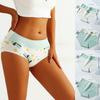 Women'S Panties Pure Cotton Panties Girls Small Fresh Printing Antibacterial Crotch Breathable Briefs Women