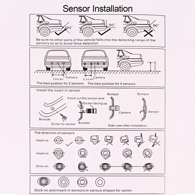 Podofo Автомобильный светодиодный датчик парковки Автомобильный автомобильный парктроник Дисплей обратная резервная система контроля датчика