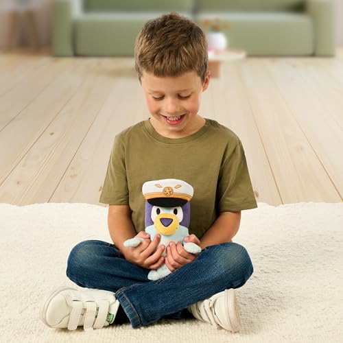 Bluey Friends 2-Pack Plush Toys, Including Captain and Holiday Bingo, Made from Exquisite Soft Plush, 6.5-9 Inches / 16-23cm Tall