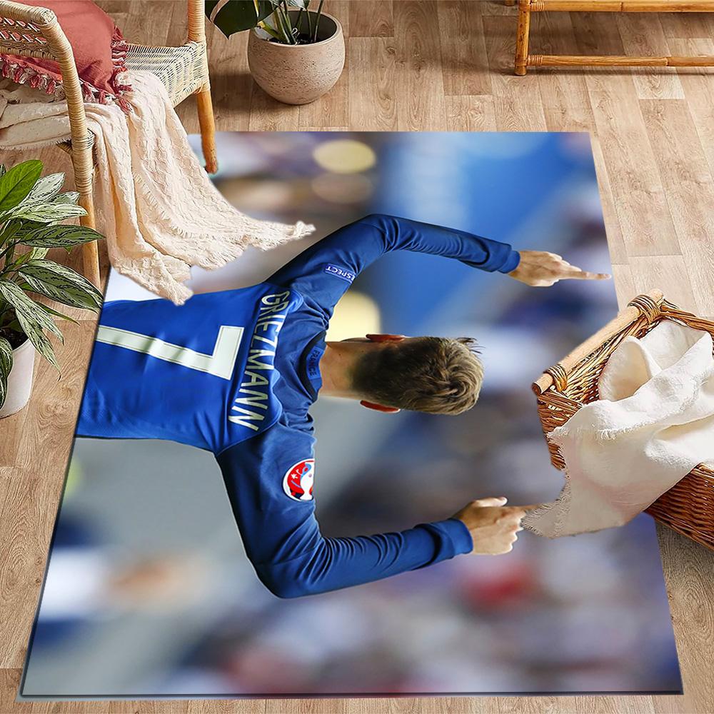 France Football Star Floor Rug Office Rug Perfect for Study room Foyer Hallway Balcony Anti-slip Rug Anime Office Decor