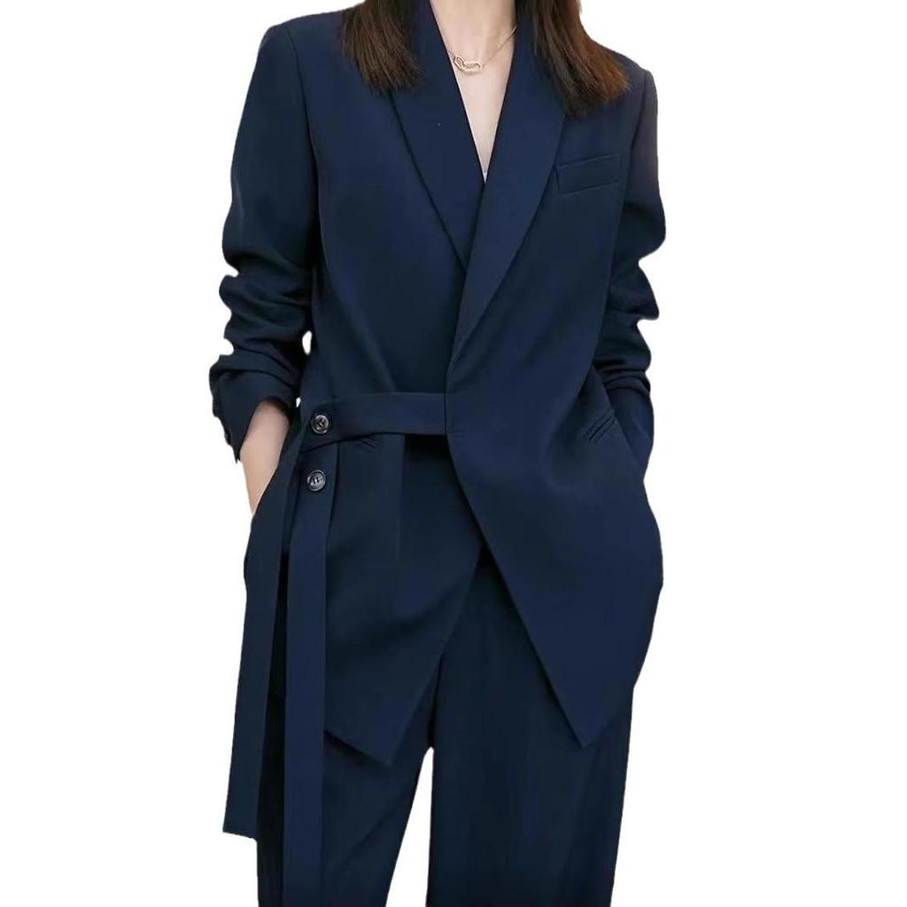 Стиль золовки 2024: Комплект из двух предметов: брюки палаццо свободного кроя больших размеров для женщин - Весна и Осень