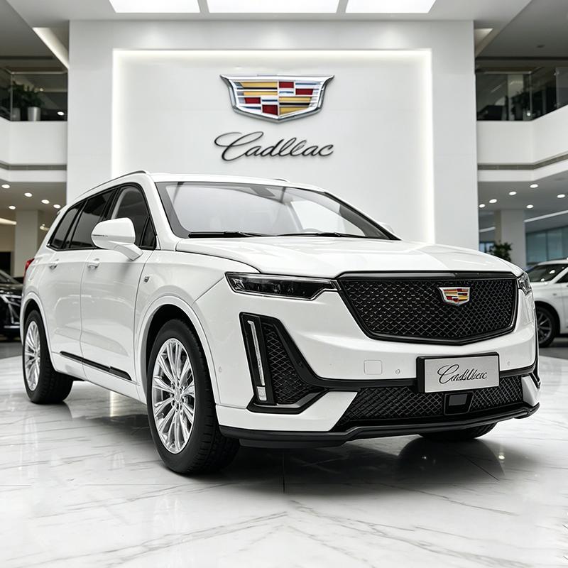 НОВИНКА 1:24 Cadillac XT6 Внедорожник Литой Модель Автомобиля Игрушка Металлическое Литье Под Давлением Оттяжная Машинка Со Звуком и Светом Игрушки для Коллекционирования Транспортное Средство