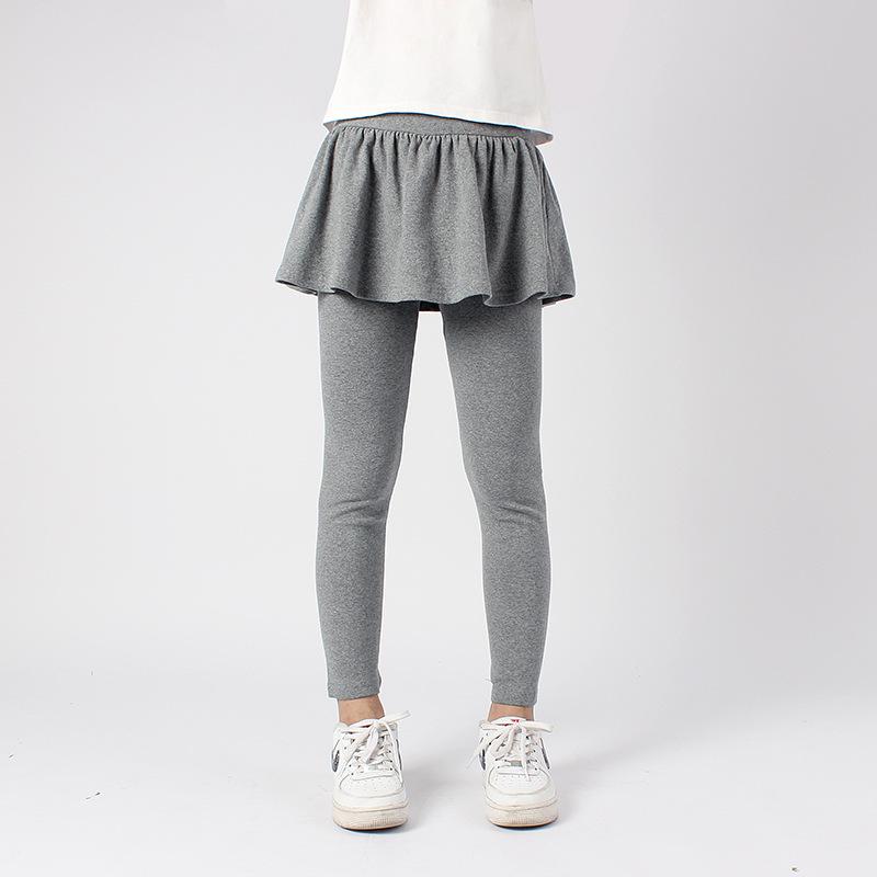 Весенние леггинсы в корейском стиле, однотонные юбки и брюки для девочек