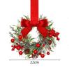 1/2pcs Christmas Wreaths Ribbon Bow Red Fruits Pinecone Kitchen Cabinet Wreath Door Hanging Wall Party Festival Home Decoration