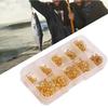 500Pcs Box High Carbon Steel Fishhooks Sharpened Barbed Circle Fishing Hooks Set 3 12 (#3)
