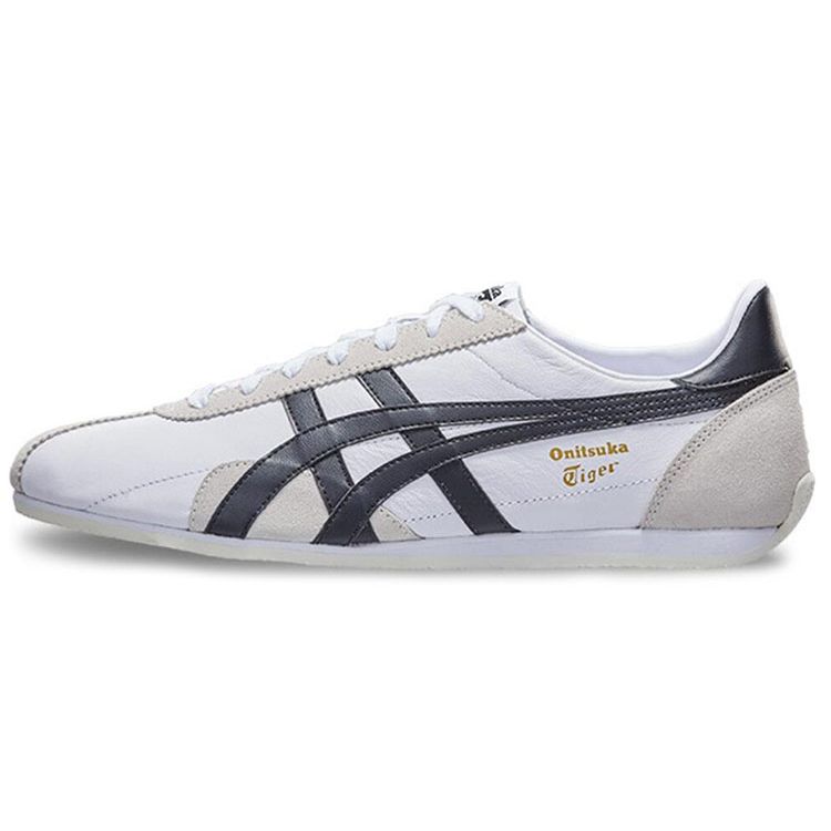 ONITSUKA TIGER Runspark Retro Удобные легкие повседневные кроссовки с низким верхом унисекс кроссовки Белый Черный D201L-100