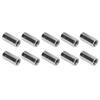 10 Pcs Round Connector Nut M8x1.25 Female Thread L25mm Rod Coupling Nuts Stainless Steel Threaded Sleeve Rod