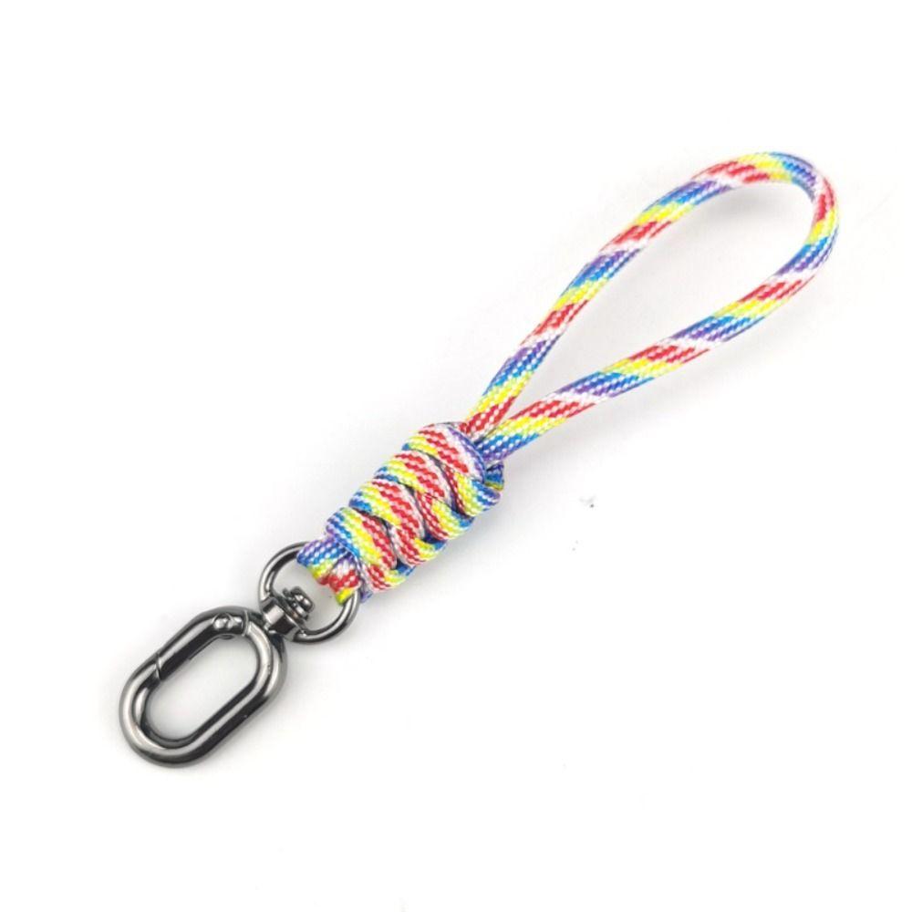 8 Styles Paracord Keychain Lanyard High Strength Parachute Cord Keychain Outdoor Tool