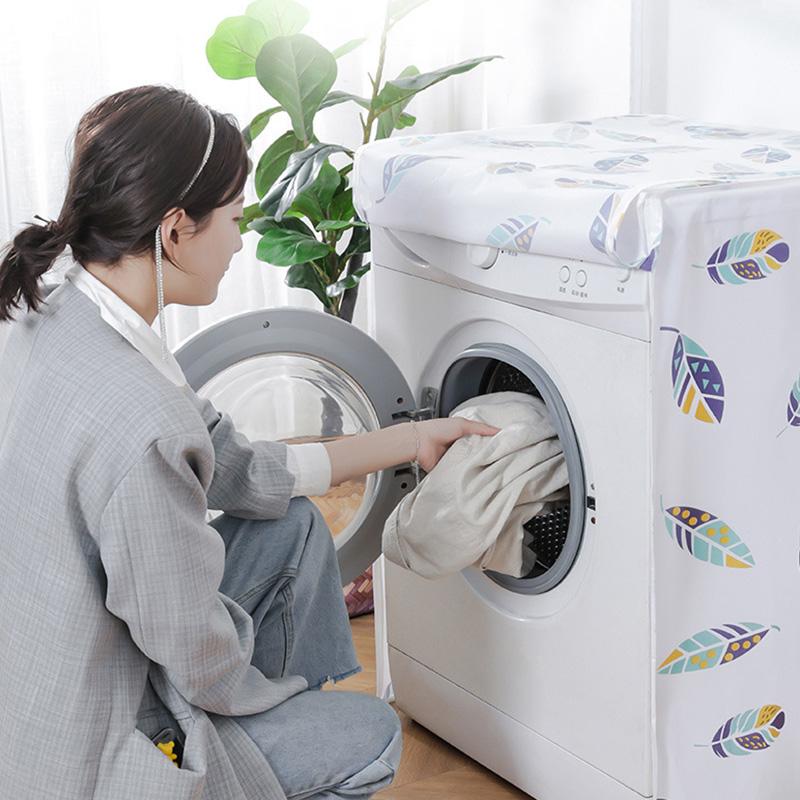 1PC Dryer Dust Cover Home Supplies Drum Waching Machine Cover Sunscreen Washing Machine Cover Transparent PEVA Waterproof