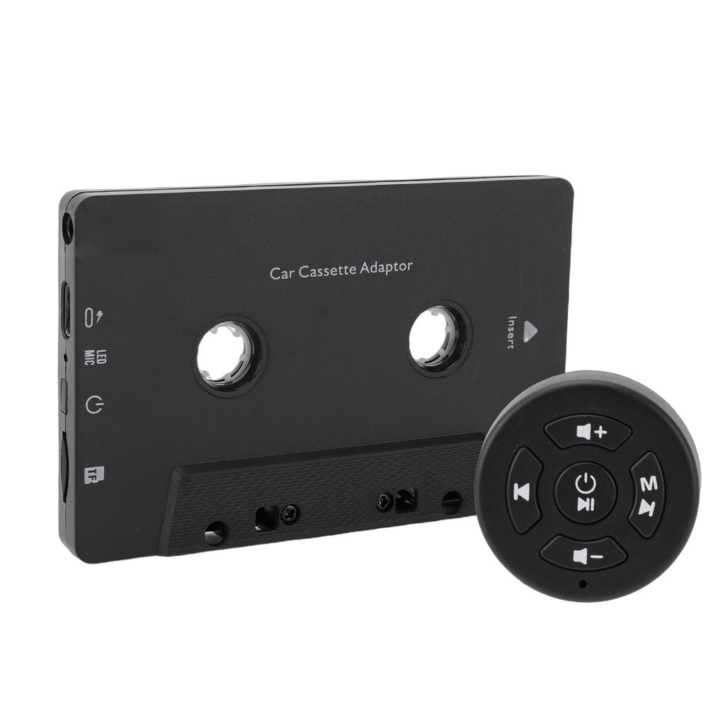 Car Wireless Cassette Receiver with Remote Control Bluetooth Tape Player to Aux Adapter Support Handsfree Call Phone