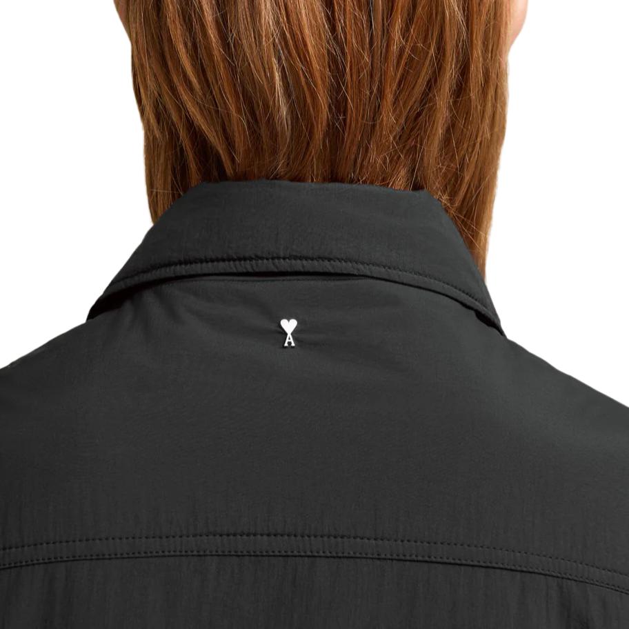 AMIPARIS Solid Color Button Down Collar Jacket Men jackets Black HJK233PA000-9001