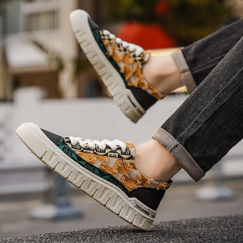 Мужская обувь Niche Denim Board Shoes Модные трендовые кроссовки для активного отдыха Нескользящие кроссовки для бега