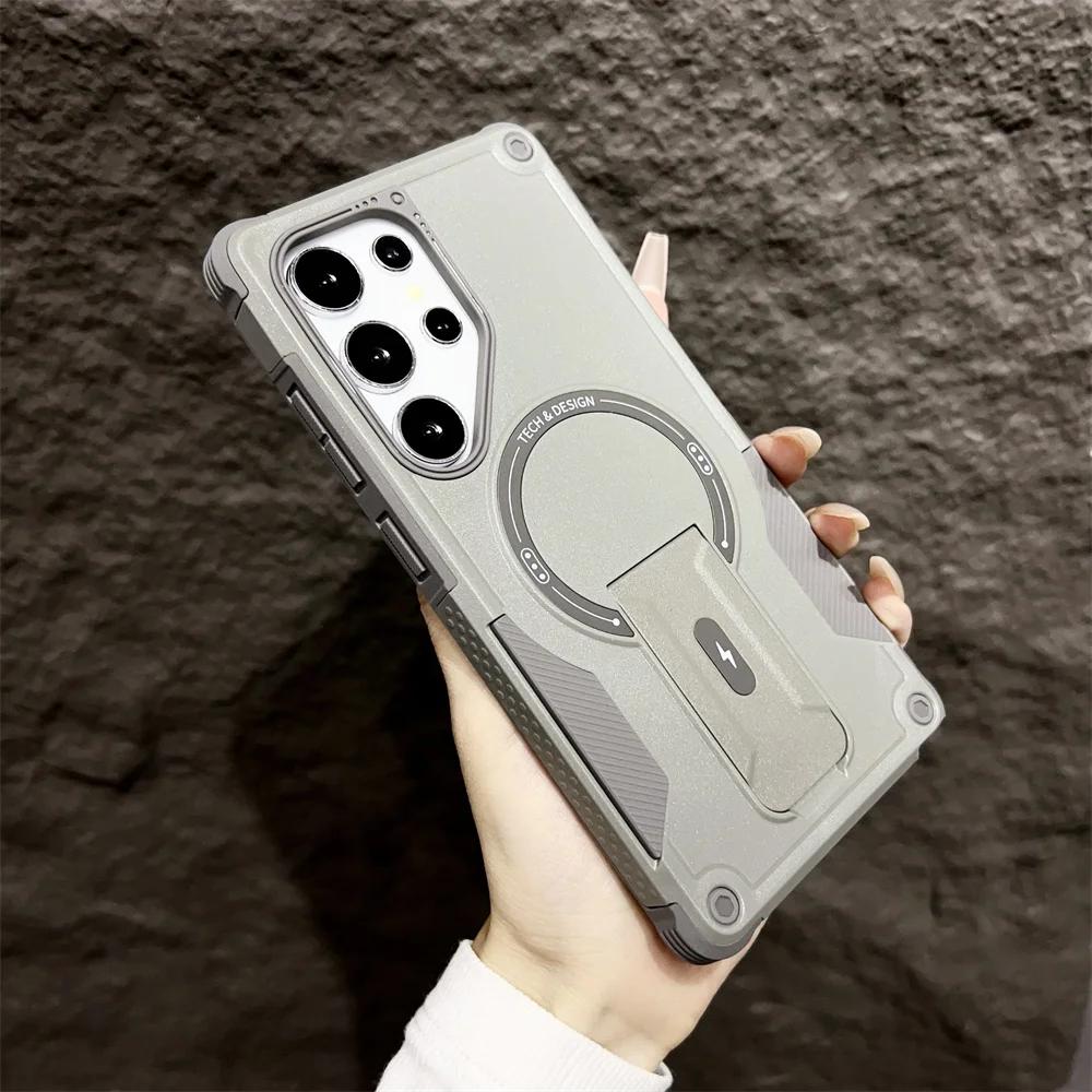 Magnetic For Holder Phone Case For Samsung Galaxy S2 S24 Ultra Plus A6 A36 A A16 A1 A4 A3 A2 Stand Cover Bumper