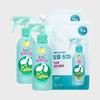 _Cotton Foot Wash Foot Shampoo 385ml X 2 + Refill 500ml X 2 (Lemon/Grapefruit/Cooling) Choose 1
