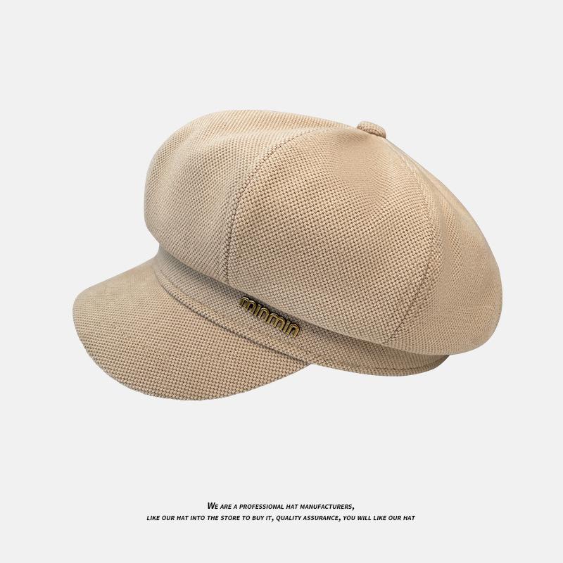 Восьмиугольная кепка для детей Ретро и универсальная Теплая кепка газетчика Ветрозащитная и подчеркивающая лицо Маленький берет для осени и зимы