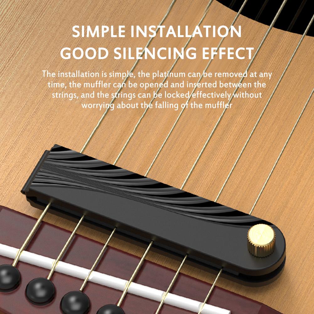 Professional Guitar Silencer Mute Pad Folk Acoustic Practice Musical Instruments Muffler Built-in Soft Sound Sponge Guitar Parts