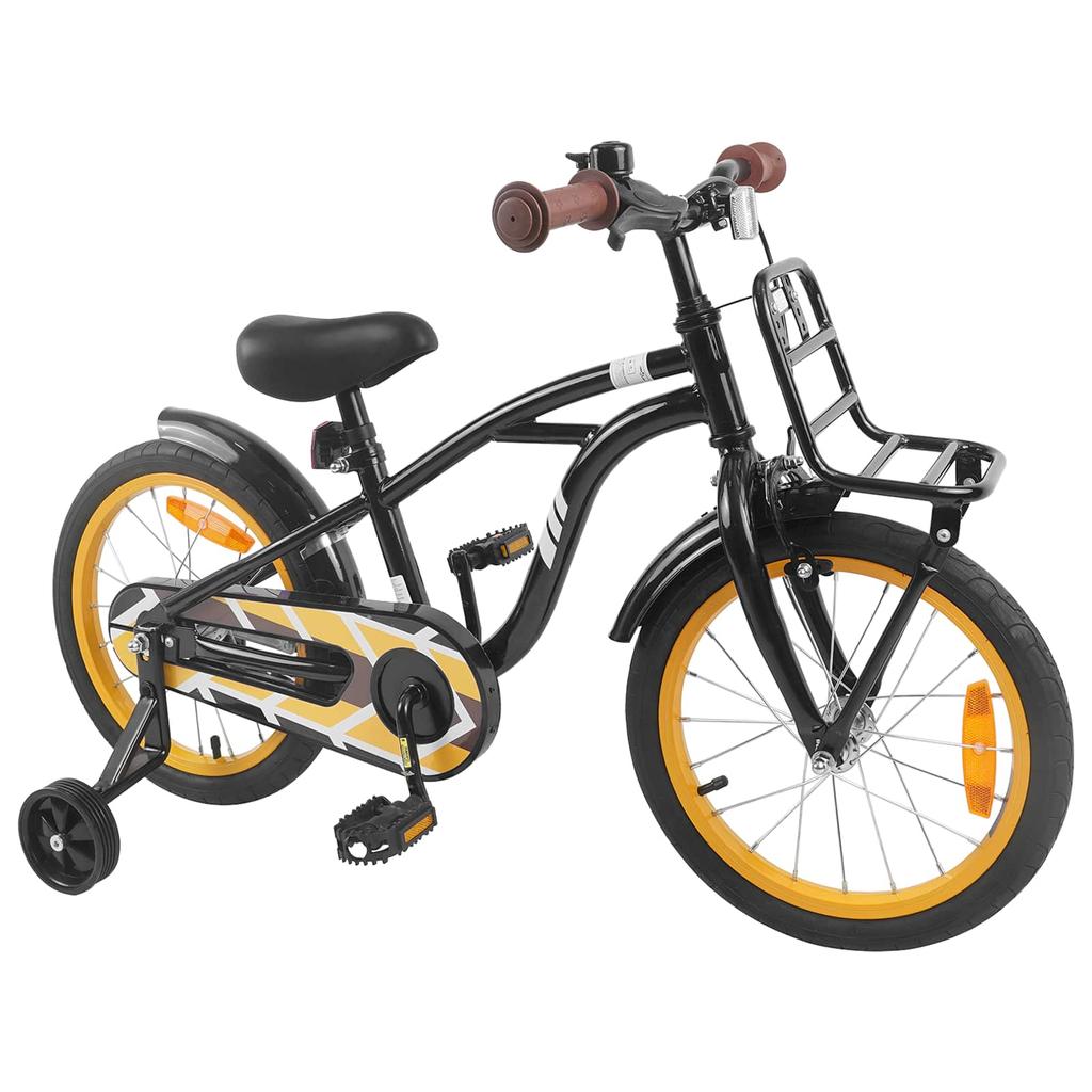 Kids Bicycle 16 Inch for Ages 4 6 Black