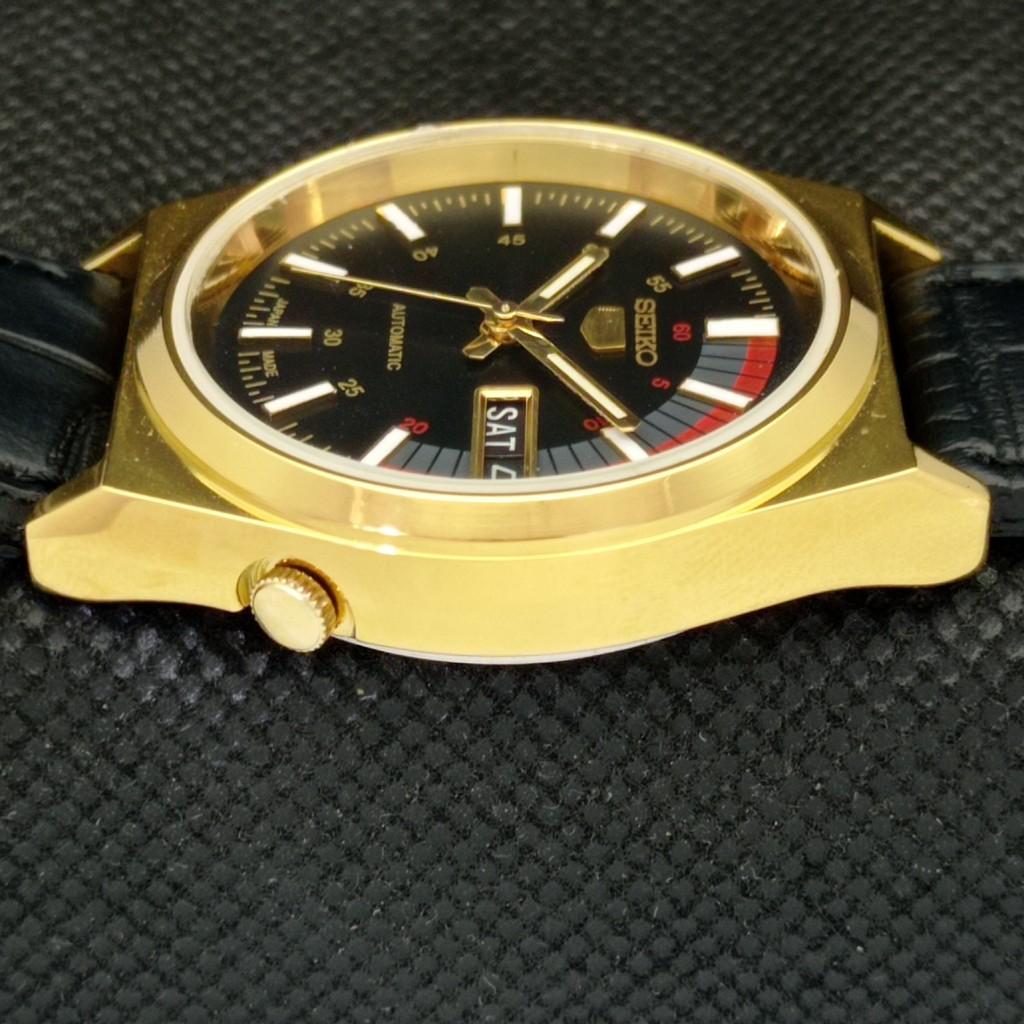 ВОССТАНОВЛЕННЫЕ ВИНТАЖНЫЕ ЧАСЫ SEIKO 5 AUTO 6309A JAPAN MENS DAY/DATE ЧЕРНЫЕ a309511-9