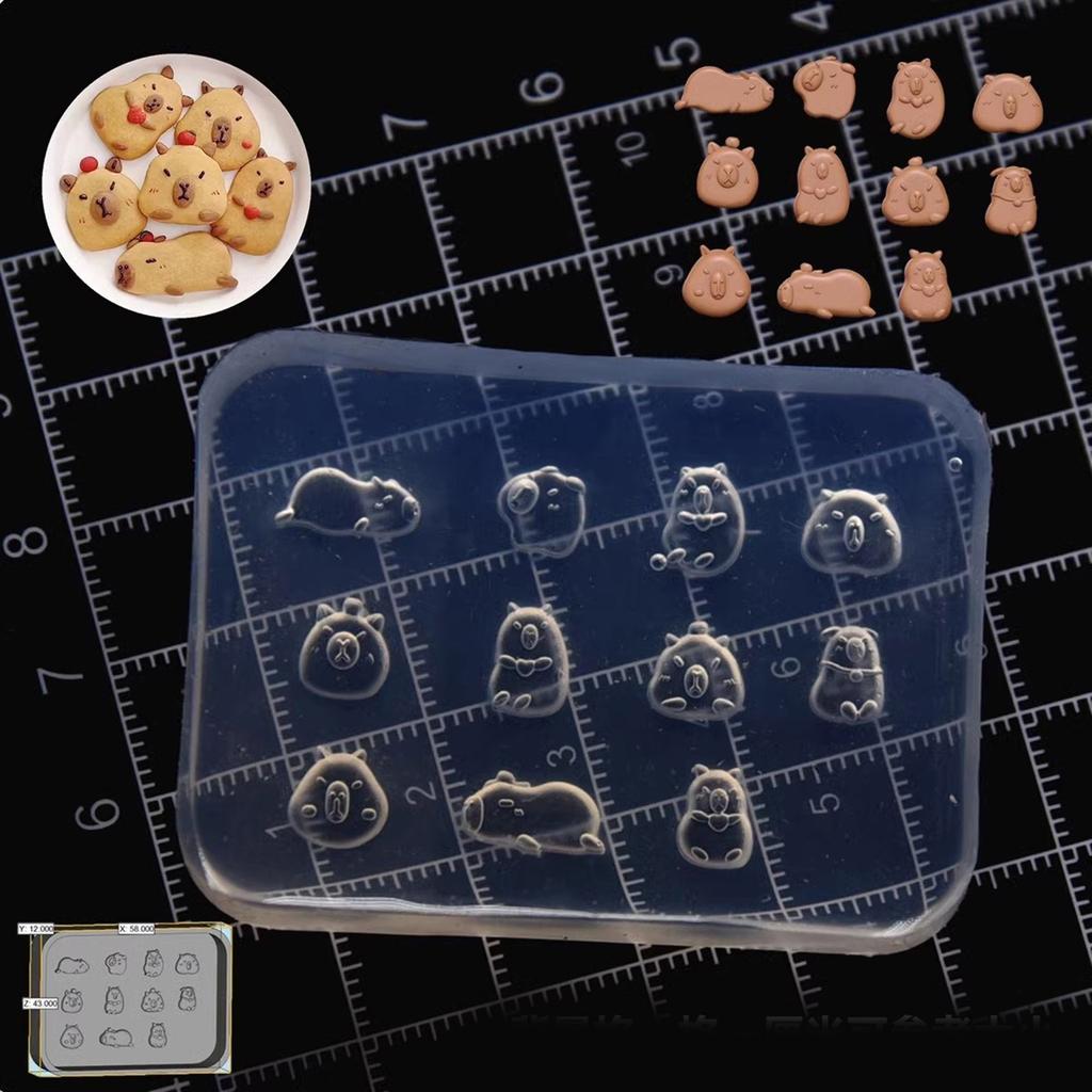 Милая мультяшная силиконовая форма для DIY, миниатюрная еда, игра, маленькое печенье, печенье, торт, глина, форма, аксессуары для кукольного домика