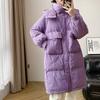 Winter Down Jacket Women's Cotton Coat Over Knee Hooded Parka Ladies Trend Outerwear