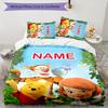 3pcs Winnie5 Cover Set - Personalized Name, HD Printed Bedding with 1 Cover and 2 Pillowcases - Perfect for Home Decor, Easy Care