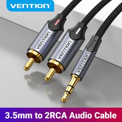 Vention RCA кабель 3,5 мм на 2RCA аудиокабель 3,5 мм штекер RCA кабель «папа-папа» для усилителя сабвуфера домашний кинотеатр DVD VCD