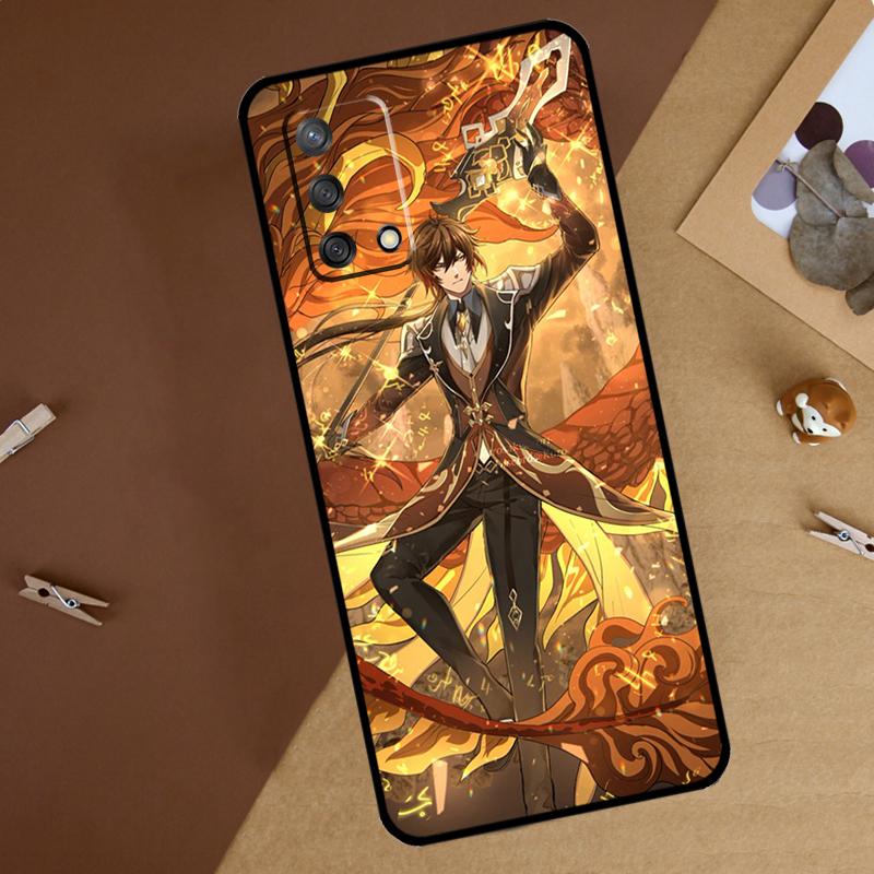 Zhongli Genshin Impact For Oppo A18 A38 A58 A78 A98 A40 A60 A80 A74 A94 A54 A16 A76 A96 A15 A57S A17 A77 Phone Case