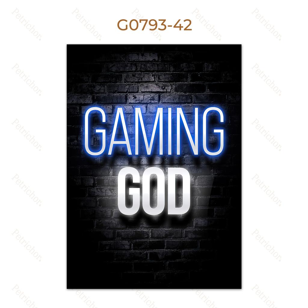 Modern Lights Gaming Zone Industrial Neon Wall Art Canvas Painting Posters Picture For Internet Cafe Bar Boy Room Home Decor