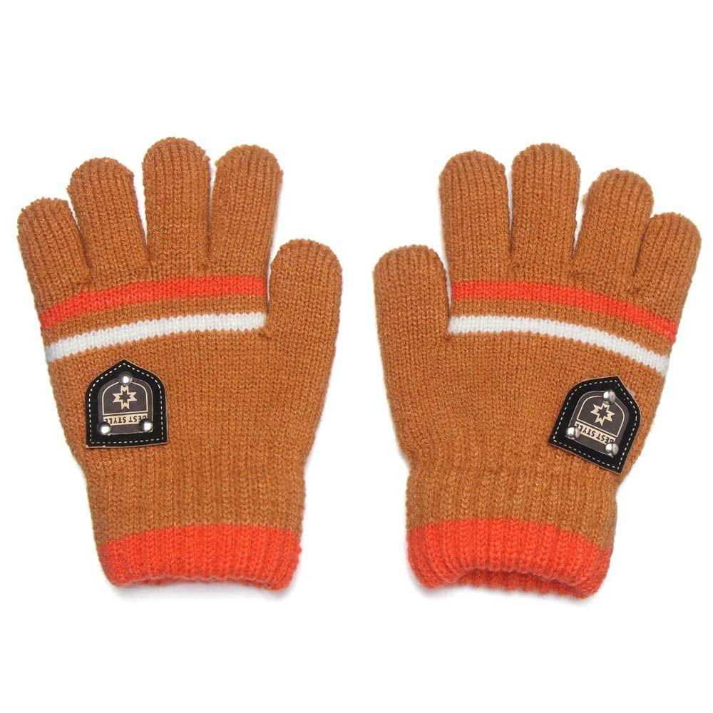 Outdoor Keep Warm Warm Thick Soft Boys Girls Kids Gloves Full Finger Knitted Gloves Mittens